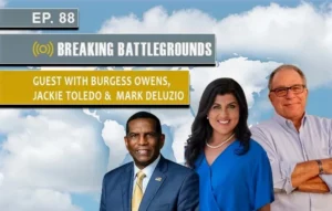 Burgess Owens, Jackie Toledo, and Mark DeLuzio