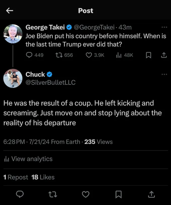 George Takei Tweeting