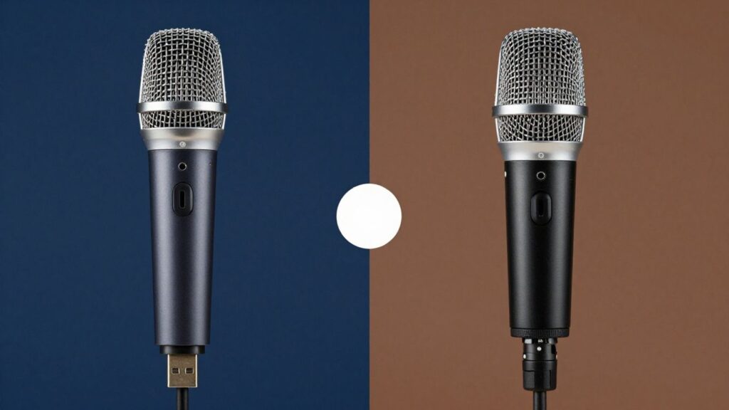 USB and XLR microphones for podcasting comparison.