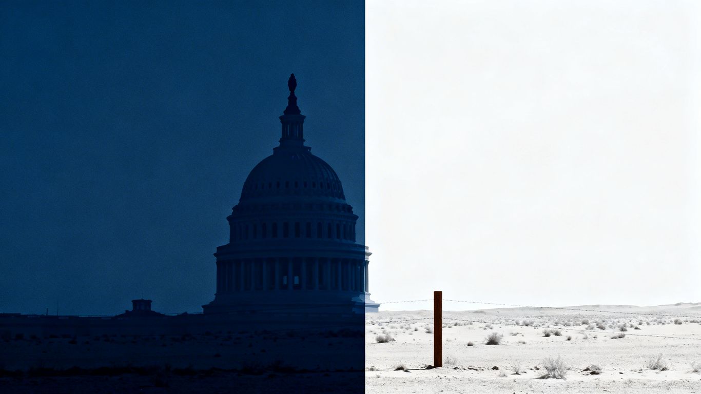 U.S. Capitol and desert landscape