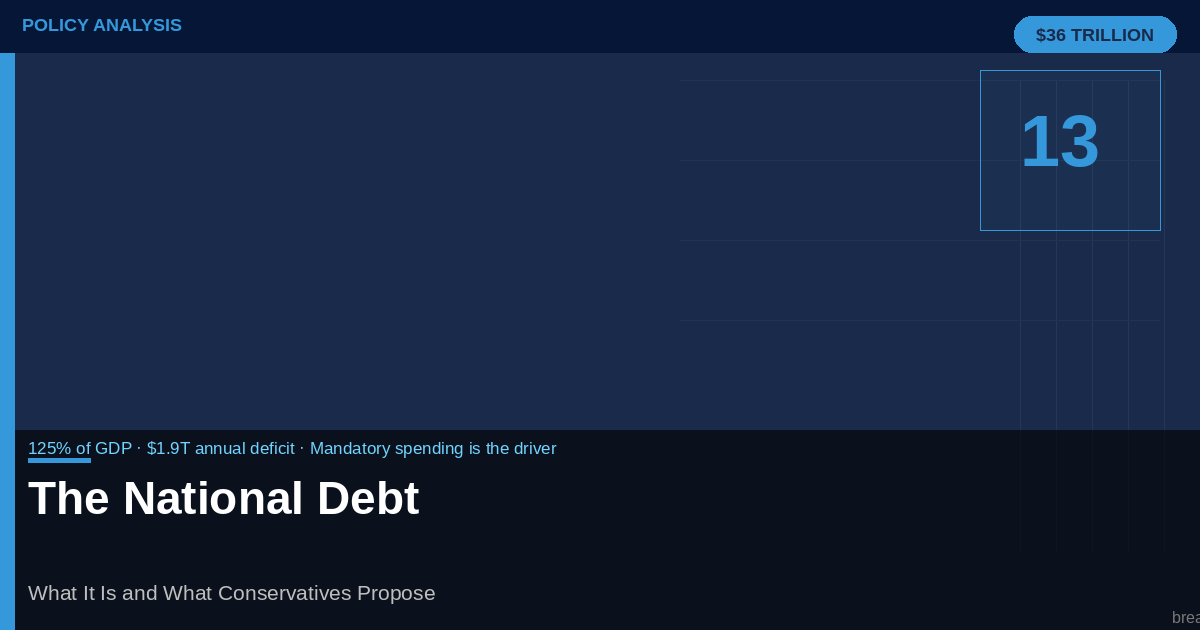 The National Debt: What It Is, Why It Matters, and What Conservatives Propose